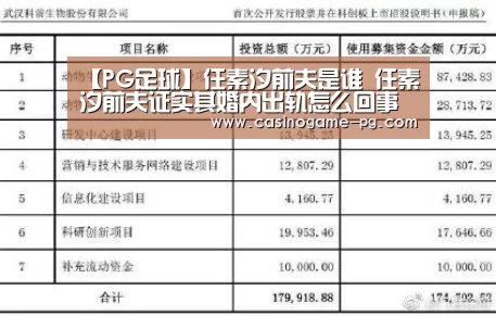 【PG足球】任素汐前夫是谁 任素汐前夫证实其婚内出轨怎么回事(图1) PG平台